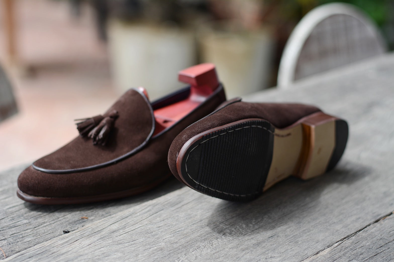 503-2 Belgian Loafers Suede Brown