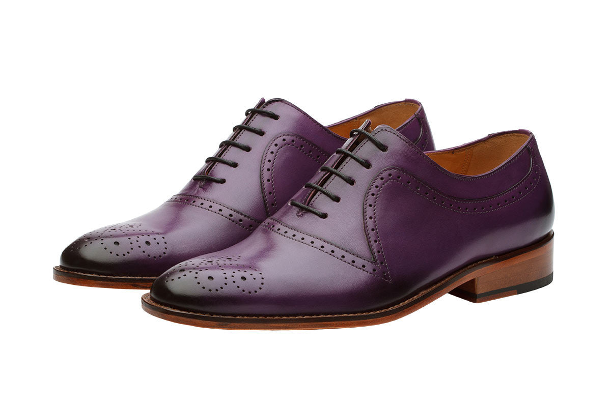 Brogue Oxford With Medallion- Purple