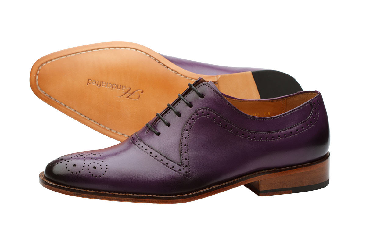 Brogue Oxford With Medallion- Purple