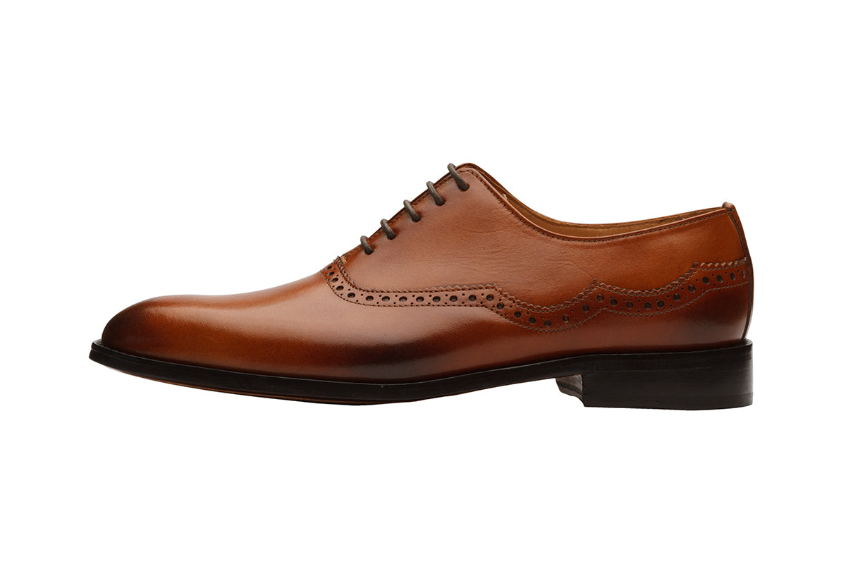 Brogue Oxford – Mid Brown