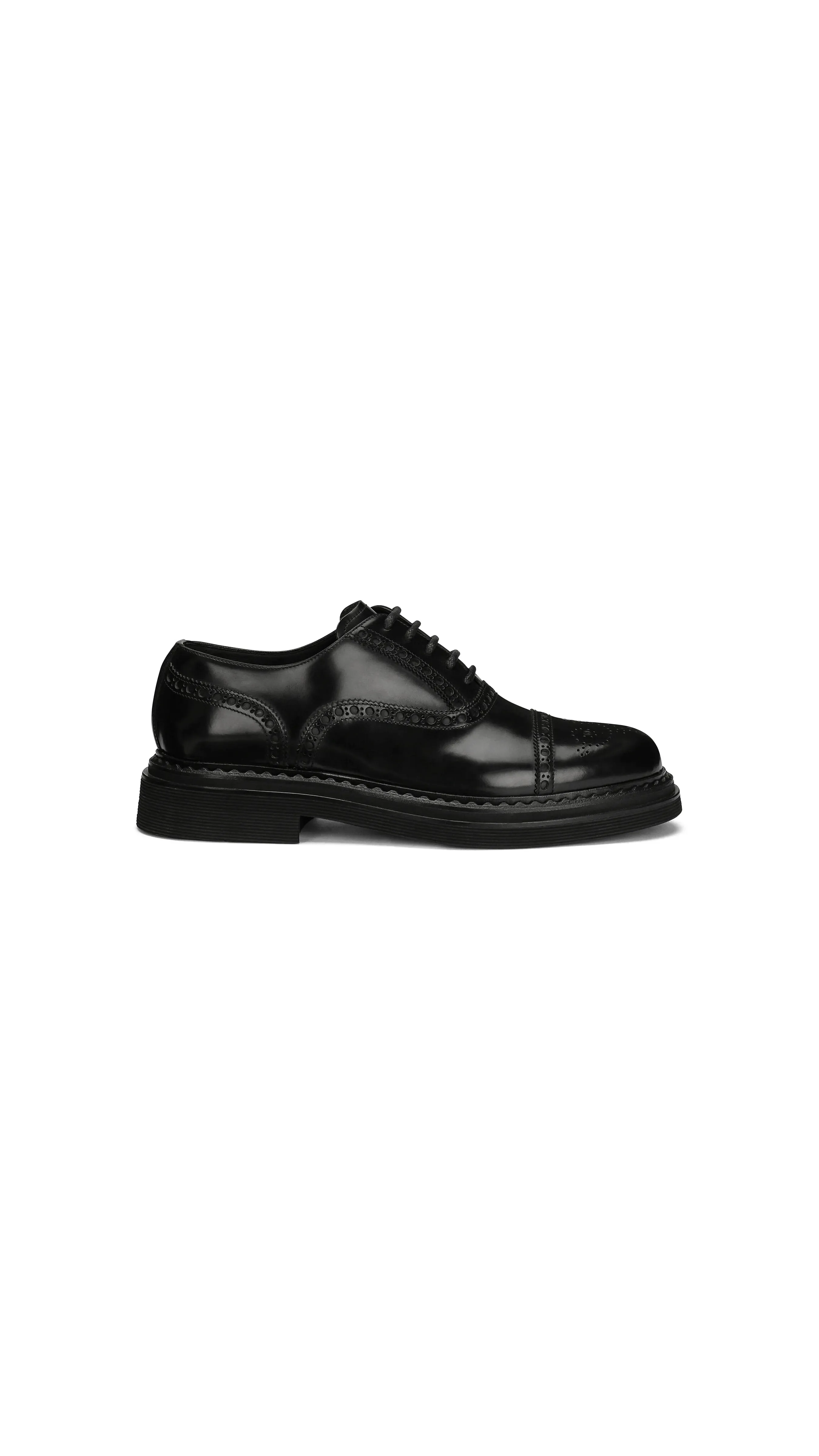 Brushed Calfskin Oxfords - Black