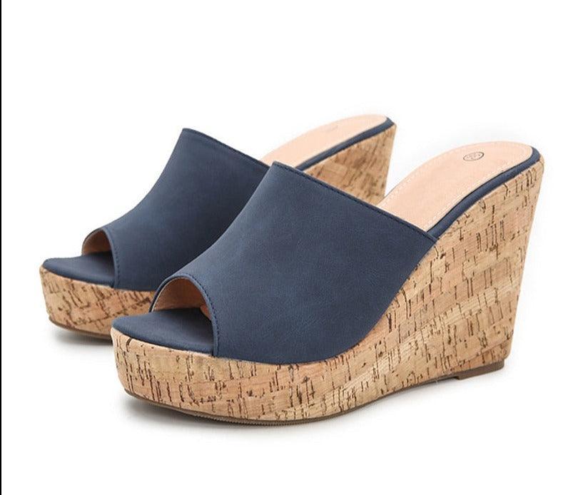 Casual Open Toe Wedge Shoes