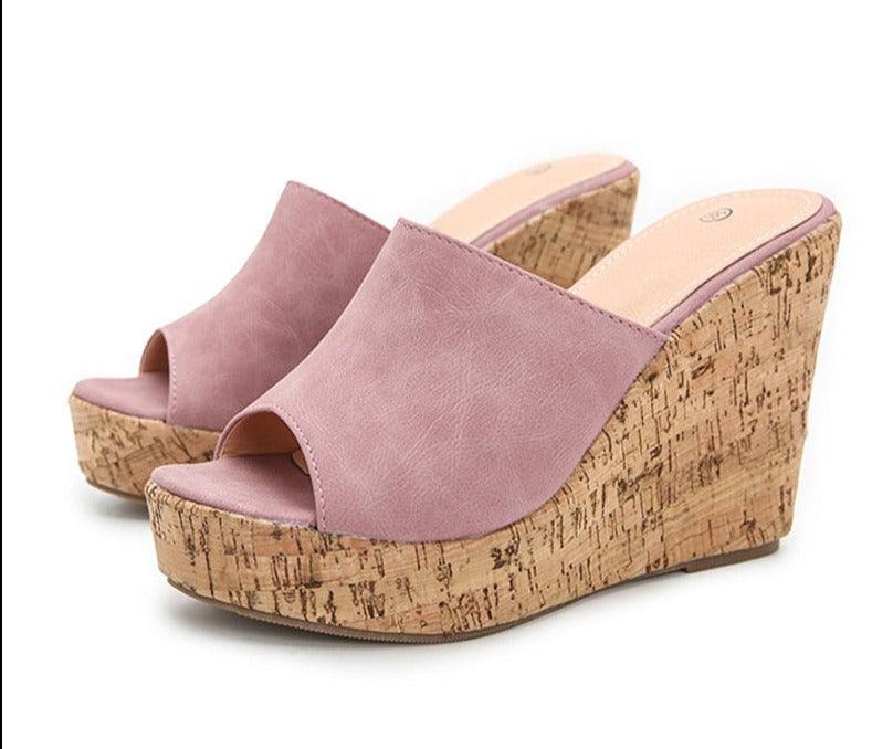 Casual Open Toe Wedge Shoes