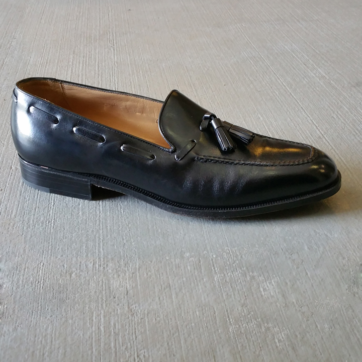 Gravati Park Calfskin Tassel Loafer in Black