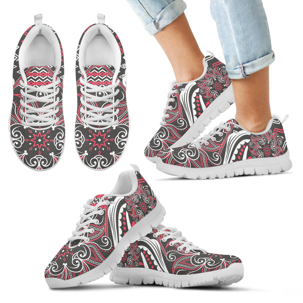 Mandala Running Shoes Pink and Gray