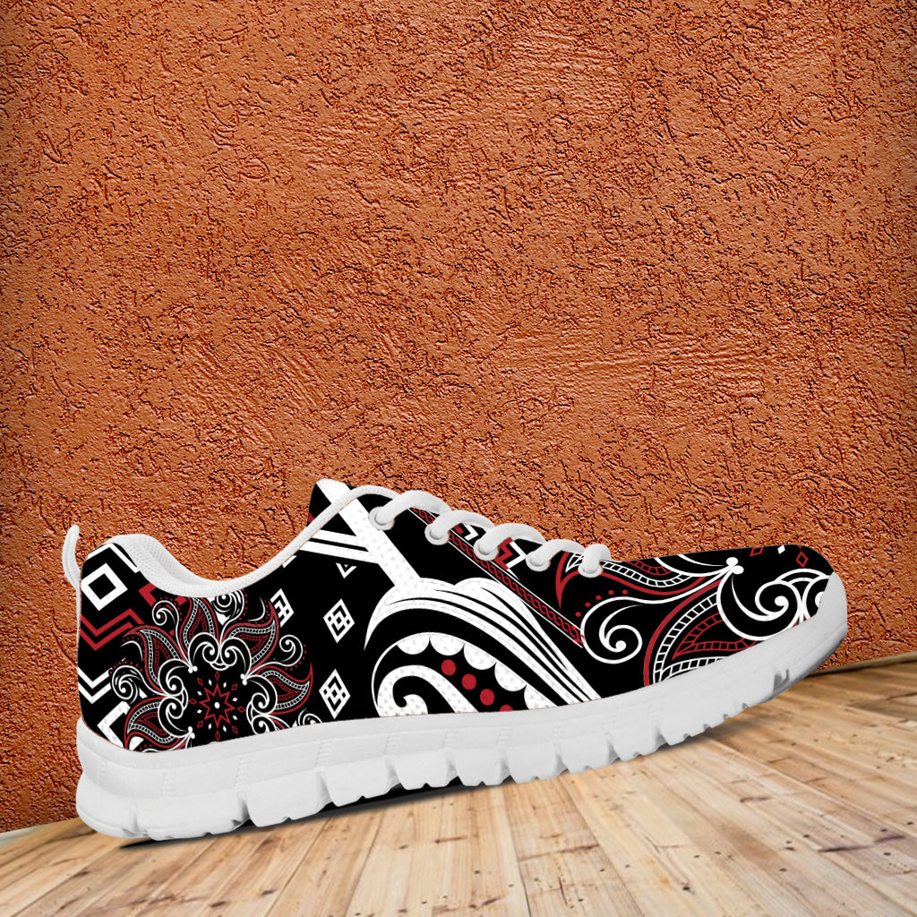 Mandala Running Shoes Red and White