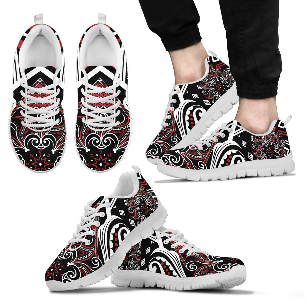 Mandala Running Shoes Red and White