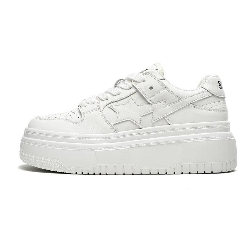 P7 Women's Casual Shoes - Leather White Vulcanized Sneakers