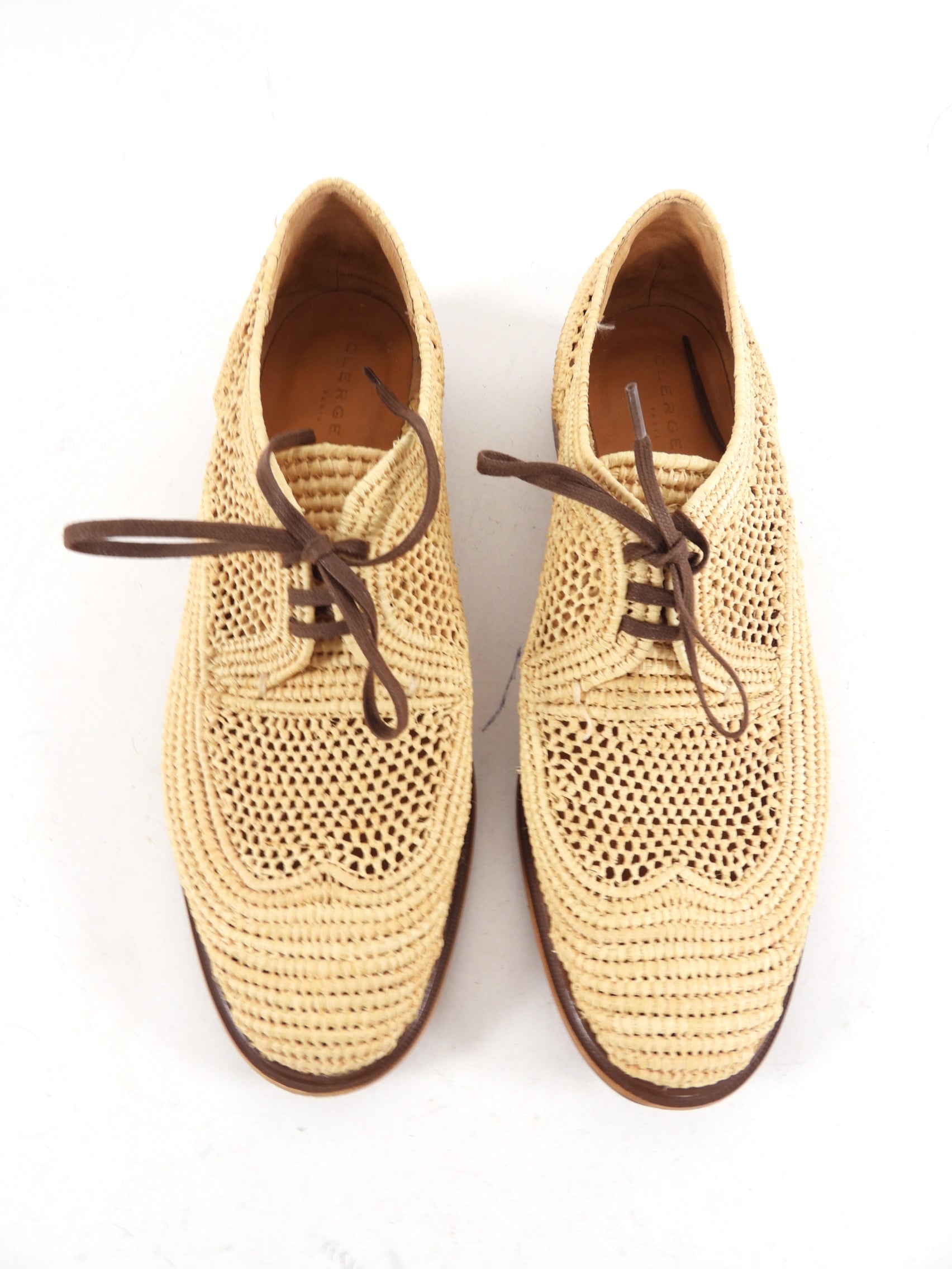 Robert Clergerie Raffia Woven Oxfords - EU38