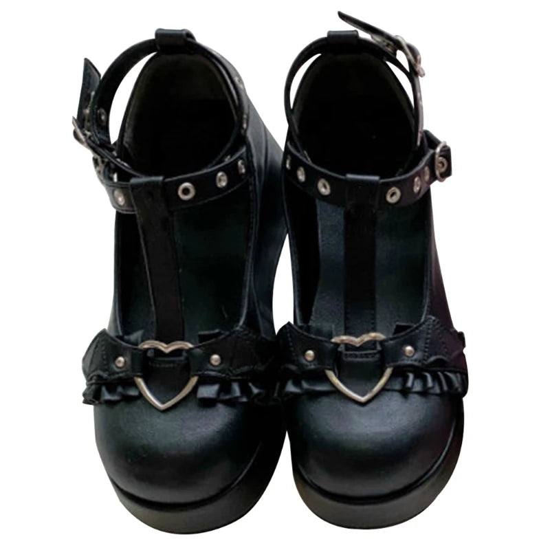 Step into a World of Fantasy with Lolita Oxfords Women Creepers Platform Cosplay