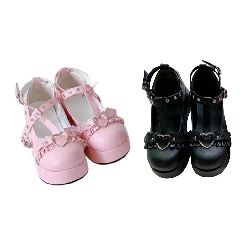 Step into a World of Fantasy with Lolita Oxfords Women Creepers Platform Cosplay