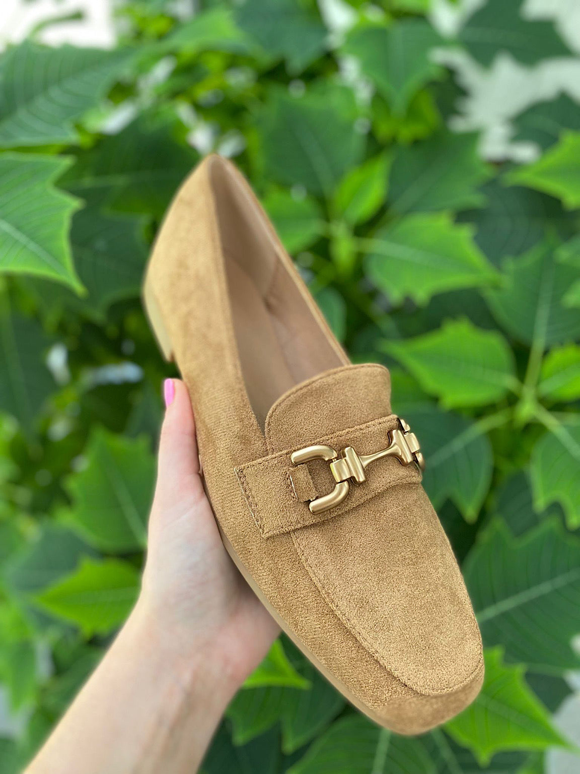 Suede Style Buckle Loafers