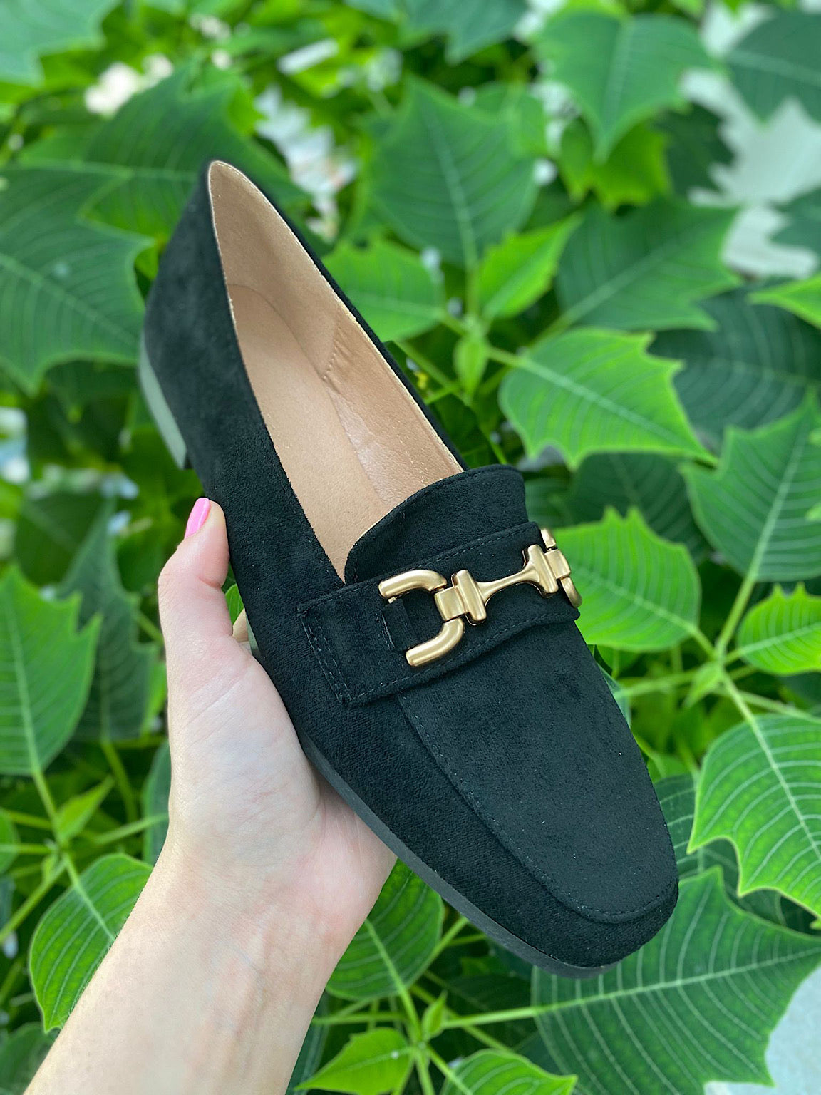 Suede Style Buckle Loafers